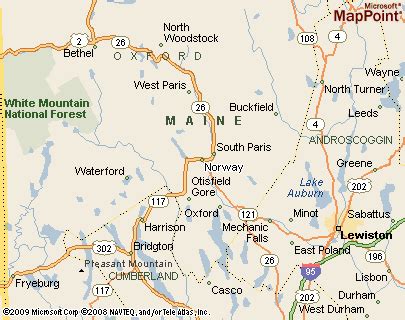 map of norway maine area